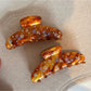 Beau - Vintage Floral Half Circle Claw Clip