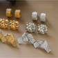 Earedge - Textured Knot Design Fashion Stud Earrings