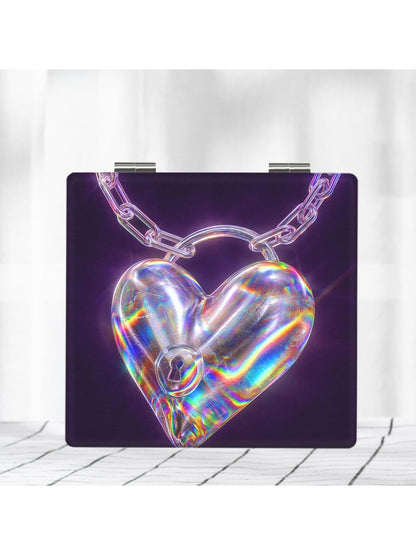 Mirroray - Heart Design Portable Folding Makeup Mirror