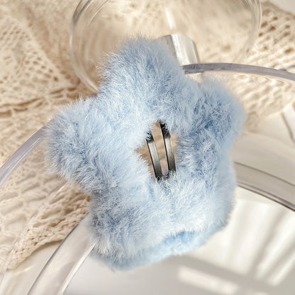 Beau - Plush Openwork Star Shape Hair Clip Set