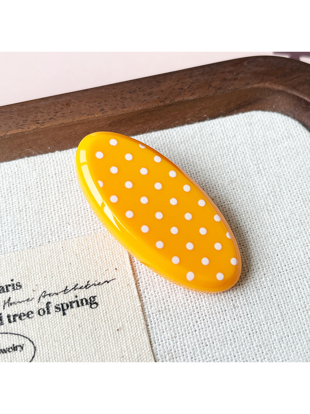 Beau - Polka Dot Candy Color Acetate Duckbill Hair Clip
