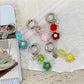 Keypus - Playful Flower Bag Charm Ring Pendant Keychain