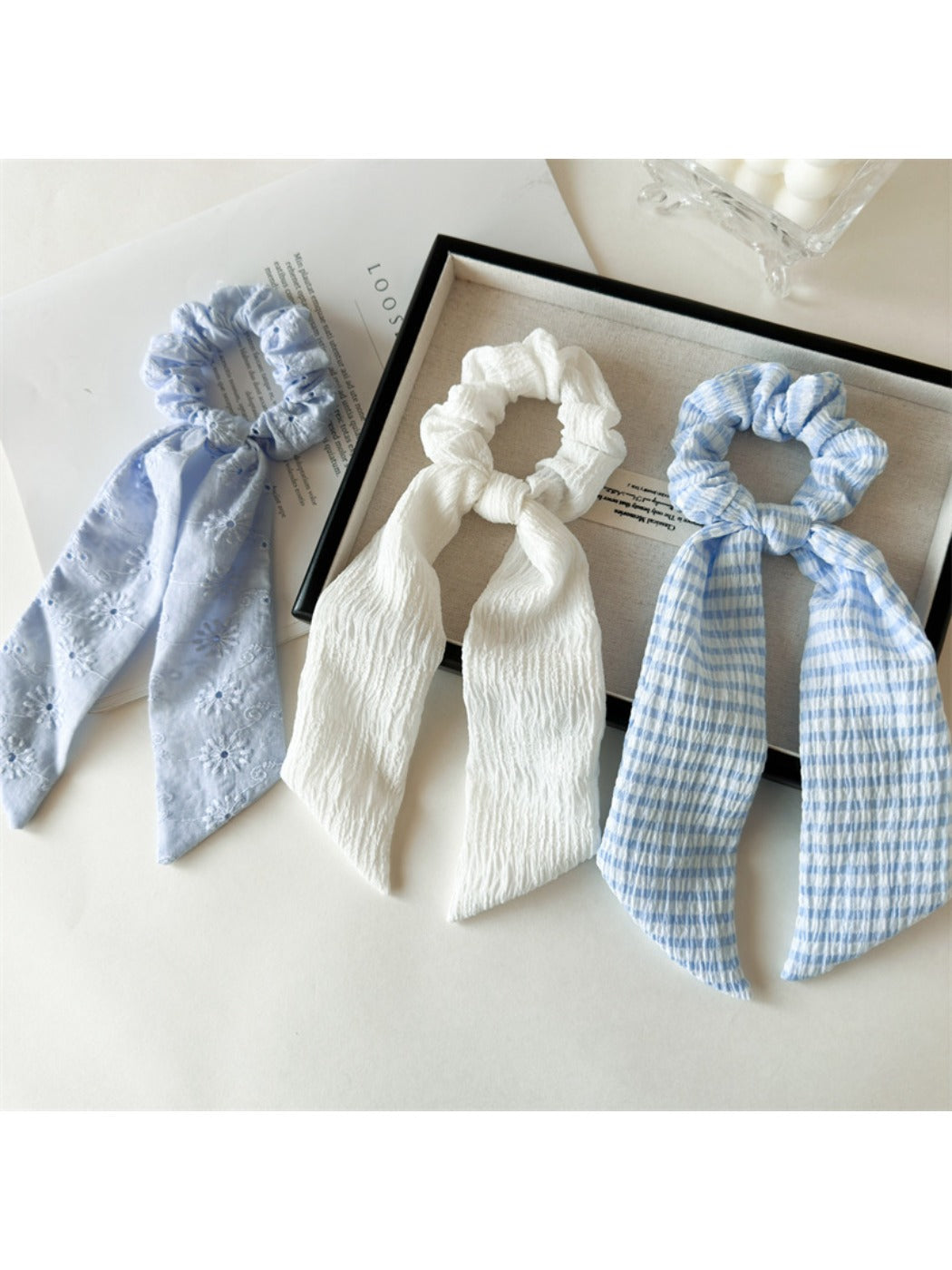 Gifty - Blue Bow Hair Ribbon
