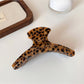 Beau - Vintage Leopard Print Minimalist Claw Clip