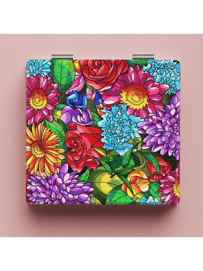 Mirroray - Sunflower Print Foldable Portable Makeup Mirror