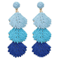 Earedge - Bohemian Shell Raffia Woven Drop Earrings