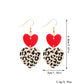 Earedge - Leopard Print Heart Shaped Earrings
