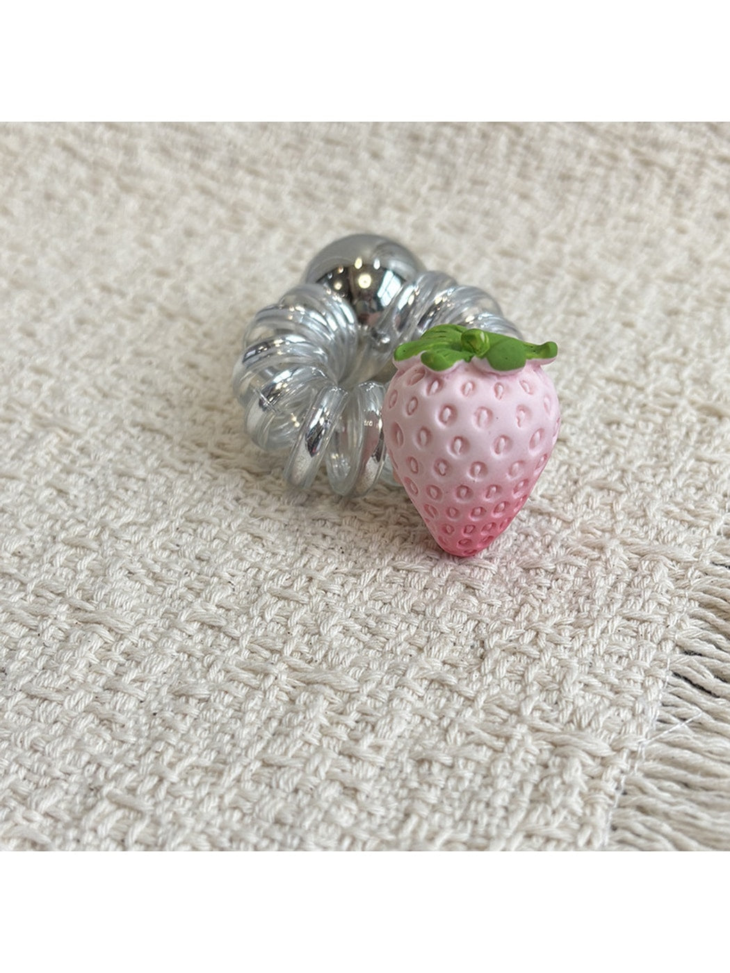 Gifty - Clear Fruit Charm Spiral Hair Tie