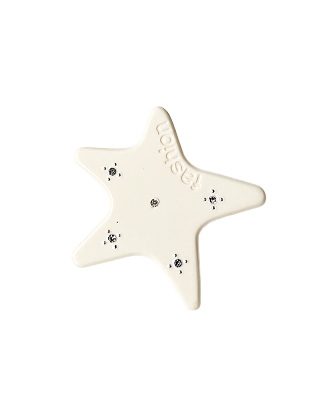 Side view of Beau acetate star hair clip