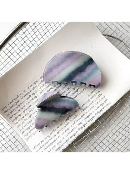 Side view of Beau purple toned hair claw clip highlighting glossy finish