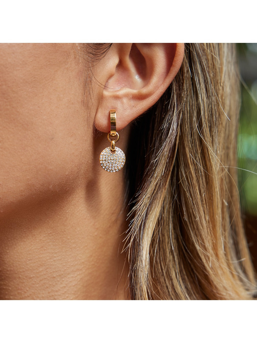 Earedge - Minimalist Round Drop Earrings