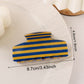Beau - Striped Geometric Pattern Claw Clip
