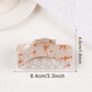 Beau - Large Square Marbled Texture Claw Clip