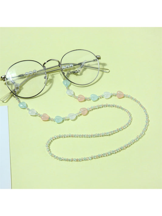 Velra - Minimalist Beaded Heart Eyeglass Strap