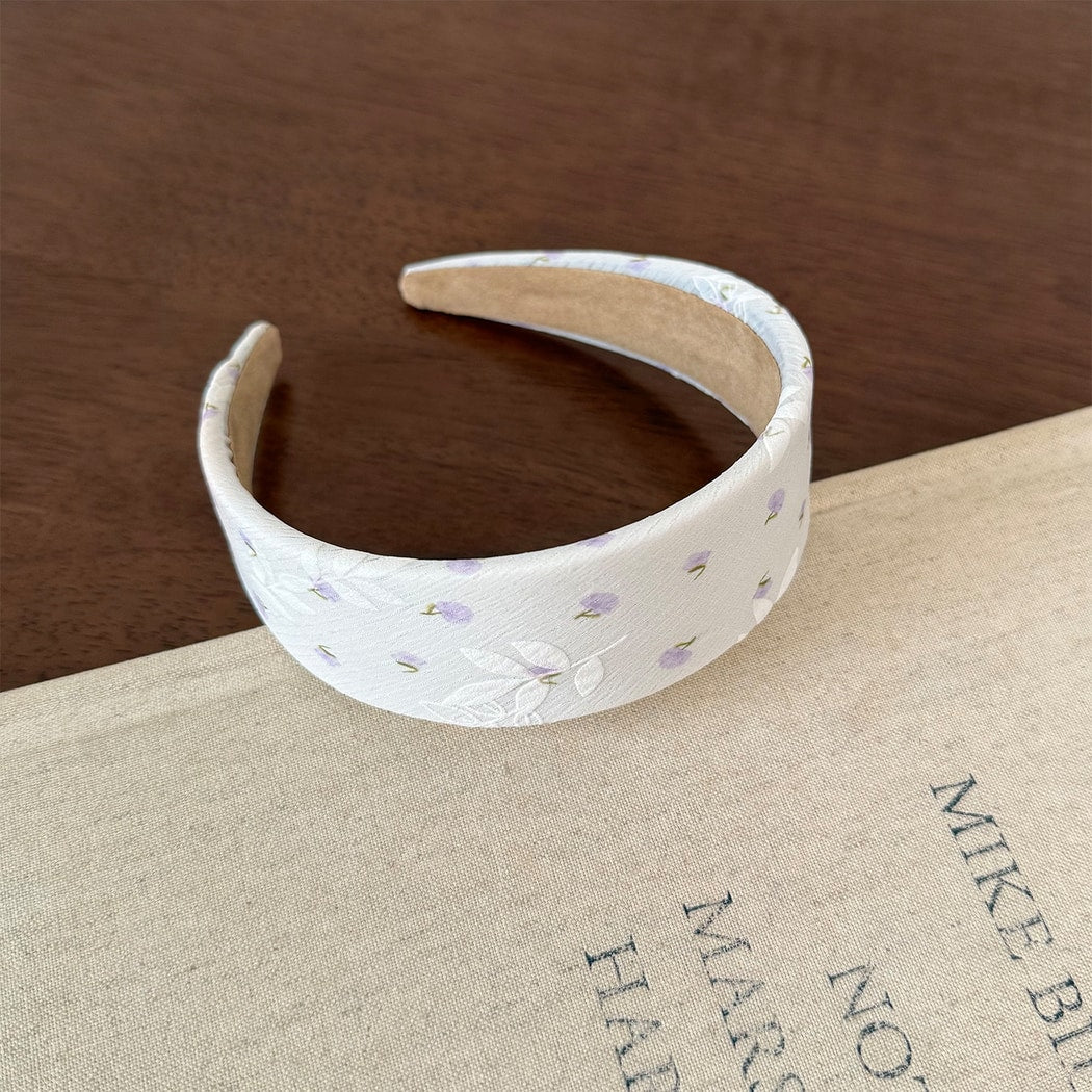 Gifty - Sweet Floral Printed Fabric Wide Headband