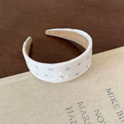 Gifty - Sweet Floral Printed Fabric Wide Headband