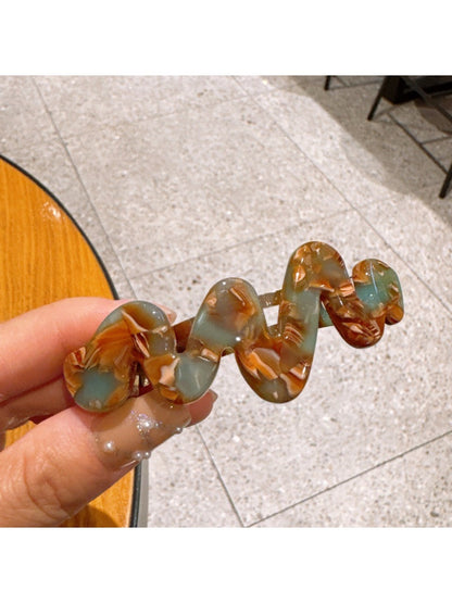 Beau - Geometric Wave Acetate Fiber French Barrette