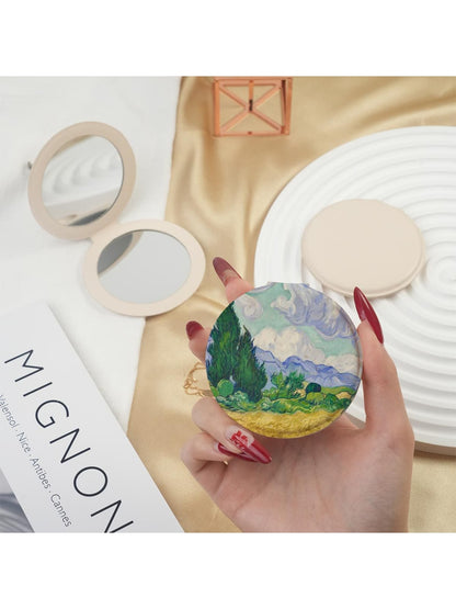 Mirroray - Round Glass Portable Folding Vanity Mirror