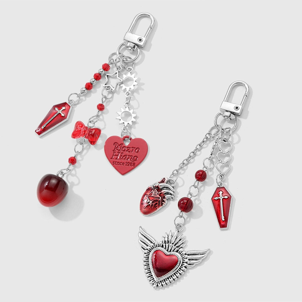 Keypus - Halloween Heart and Coffin Keychain