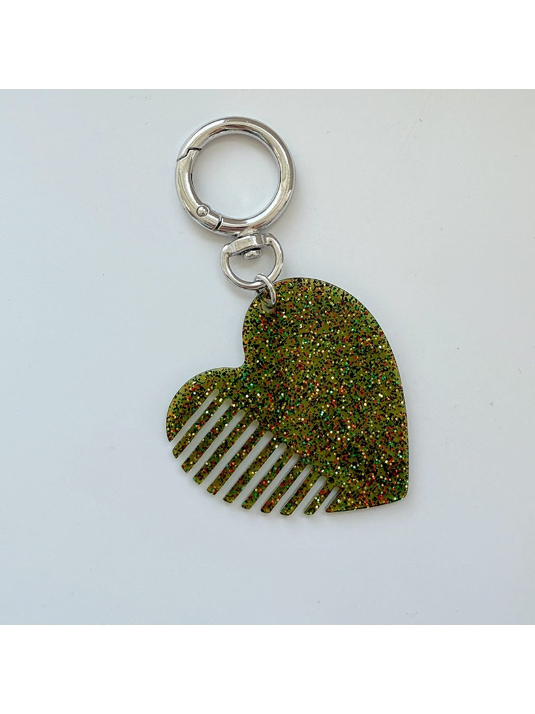 Keypus - Sparkling Heart Comb Keychain