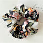 Gifty - Large Floral Satin Fabric Hair Scrunchie