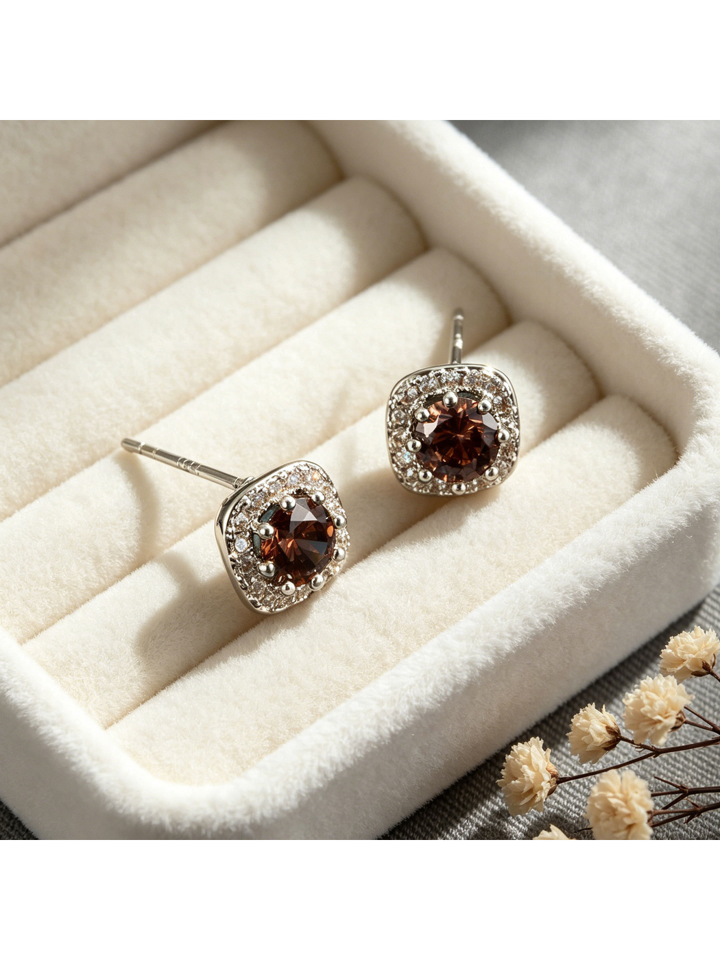 Earedge - Square Alloy Geometric Stud Earrings