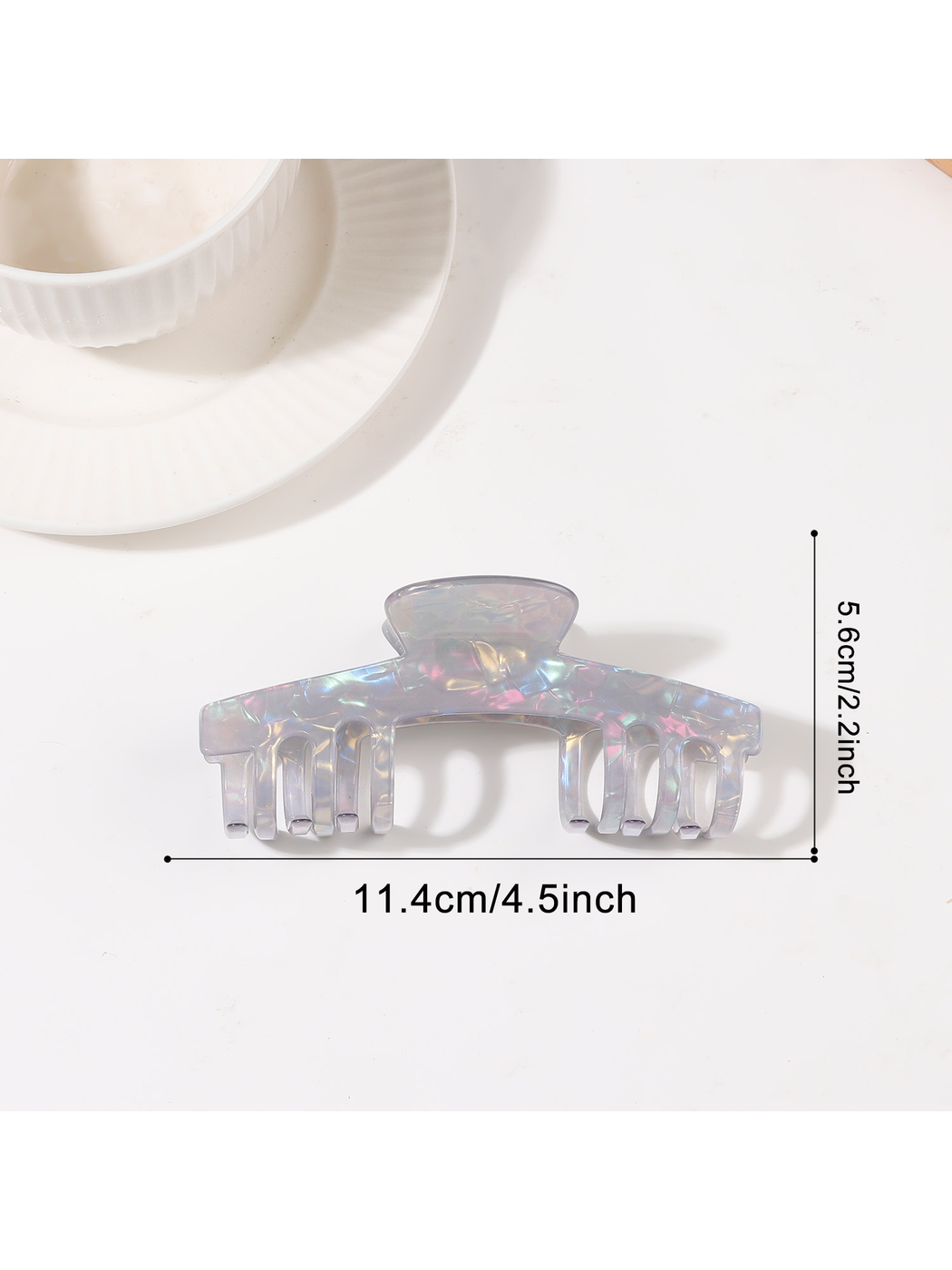 Beau - Wide Butterfly Shape PVC Hair Claw Clip