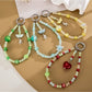 Keypus - Sweet Acrylic Bead Alloy Pendant Phone Charm