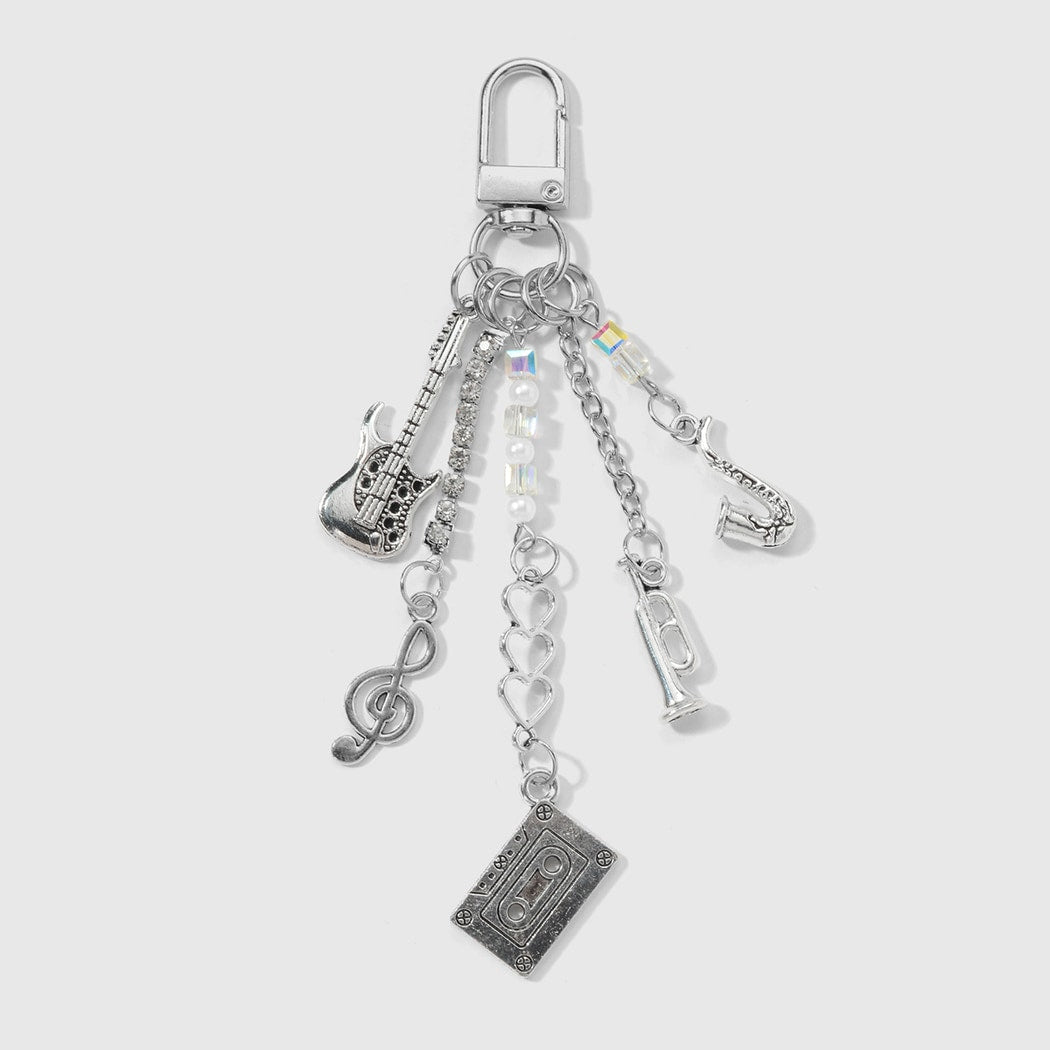 Keypus - Music Theme Guitar and Microphone Keychain