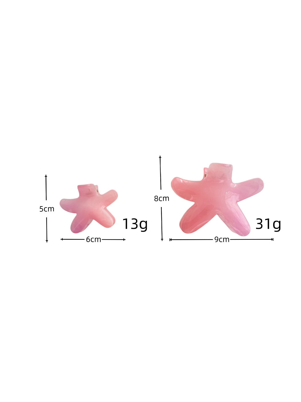 Beau - Sweet Starfish Gradient Gloss Claw Clip