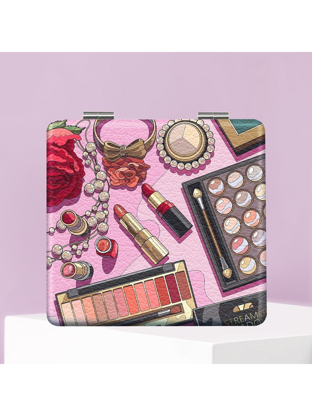Mirroray - Cartoon Pattern Portable Folding Makeup Mirror