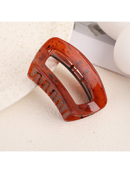 Beau - Brown Trendy Square Hair Clip
