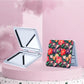 Mirroray - Lily Print PU Cover Folding Makeup Mirror