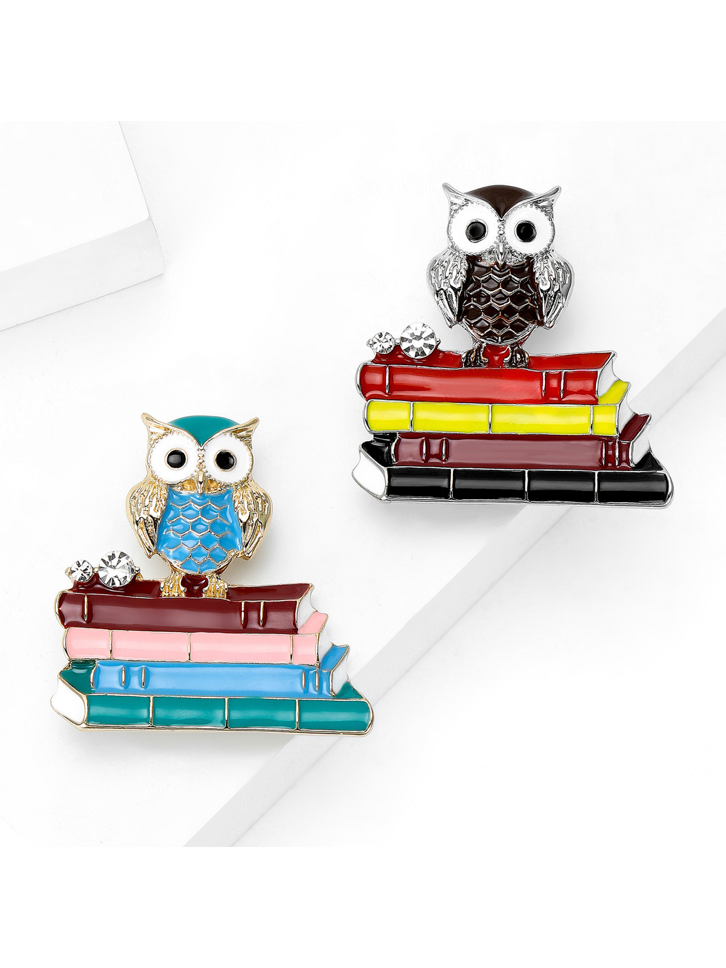 Brovia - Minimal Enamel Owl Decorative Pin Brooch