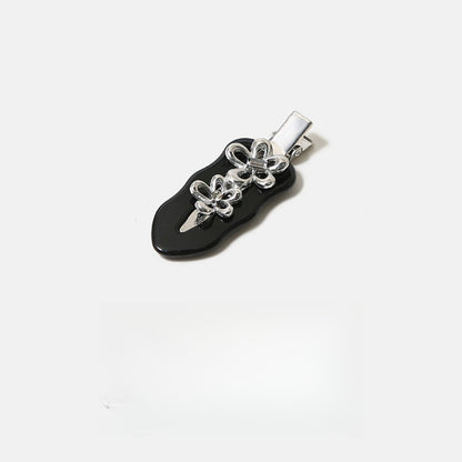 Beau - Floral Alloy Accent Side Barrette