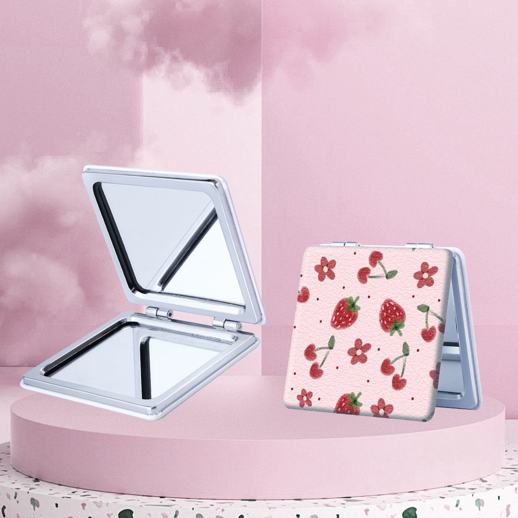 Mirroray - Portable Fruit Print Compact Makeup Mirror