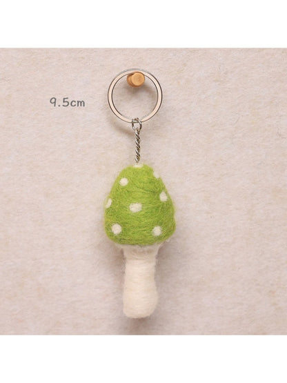 Feltery - Colorful Felt Mushroom Keychain 3D Cute