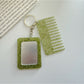 Keypus - Rectangular Glitter Comb Keychain