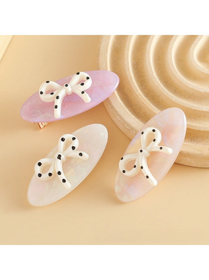 Beau - Elegant Oval Bow Hair Clip