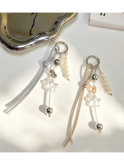 Keypus - Star Beaded Acrylic Alloy Bag Charm Keychain