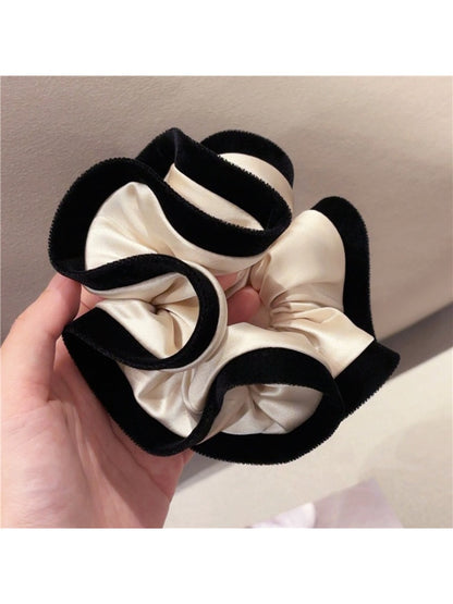 Gifty - Pleated Satin Color Blocking Scrunchie