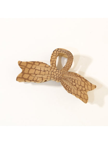 Beau - Vintage Leopard Print Bow Claw Clip