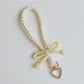 Keypus - Striped Cute Bow Keychain