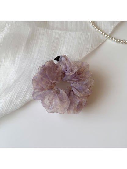 Gifty - Soft Printed Sheer Mesh Elastic Hair Scrunchie