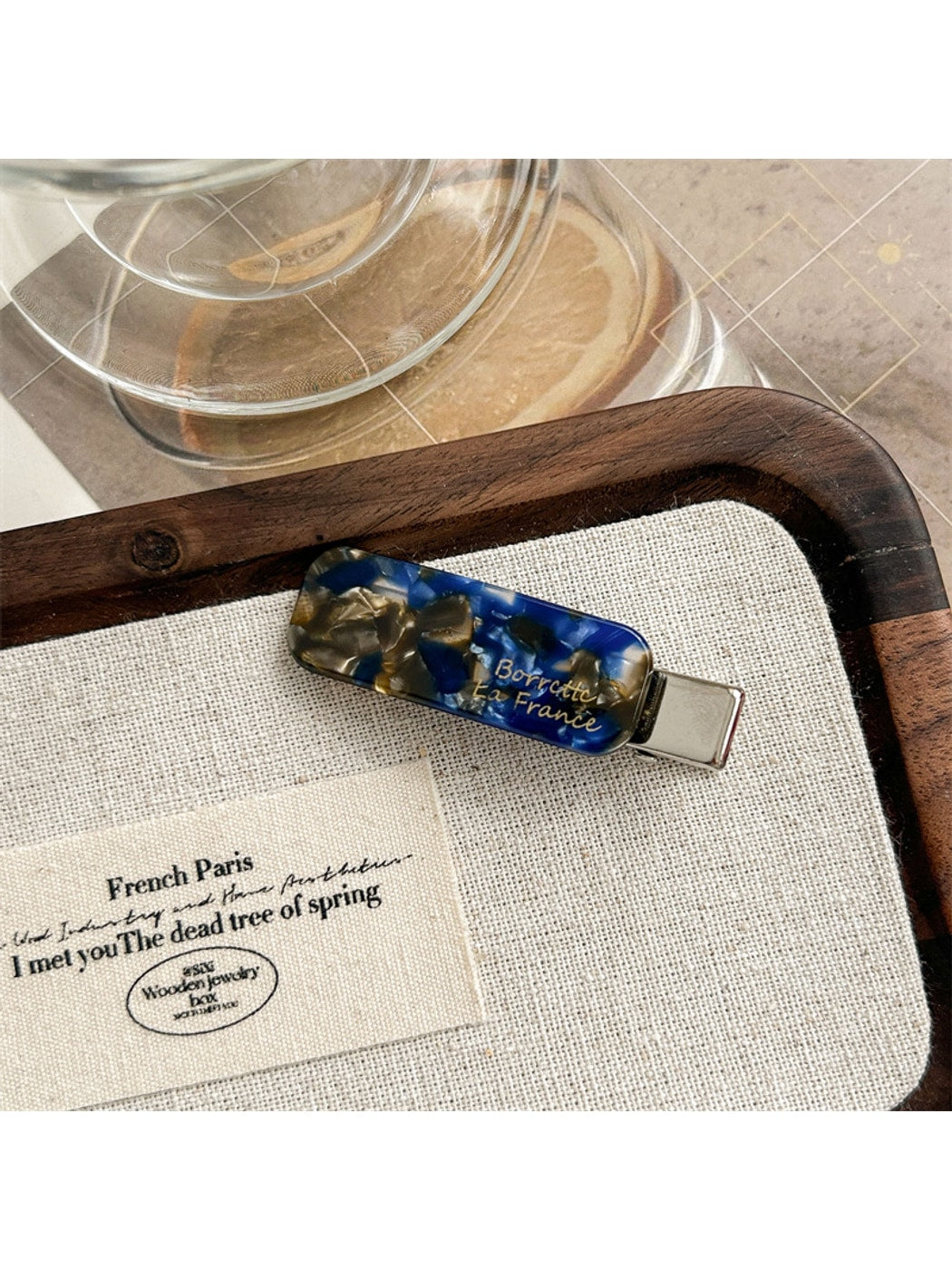 Beau - Rectangular Acetate Duckbill Geometric Hair Clip