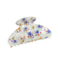 Beau - Half Circle Flower Print Painted Hair Claw Clip