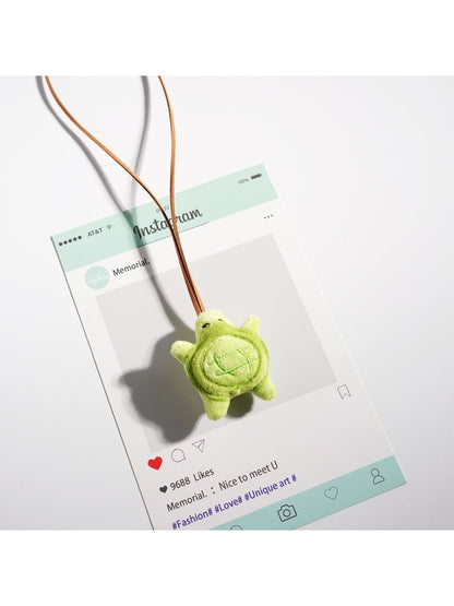 Keypus - Cute Green Turtle Keychain