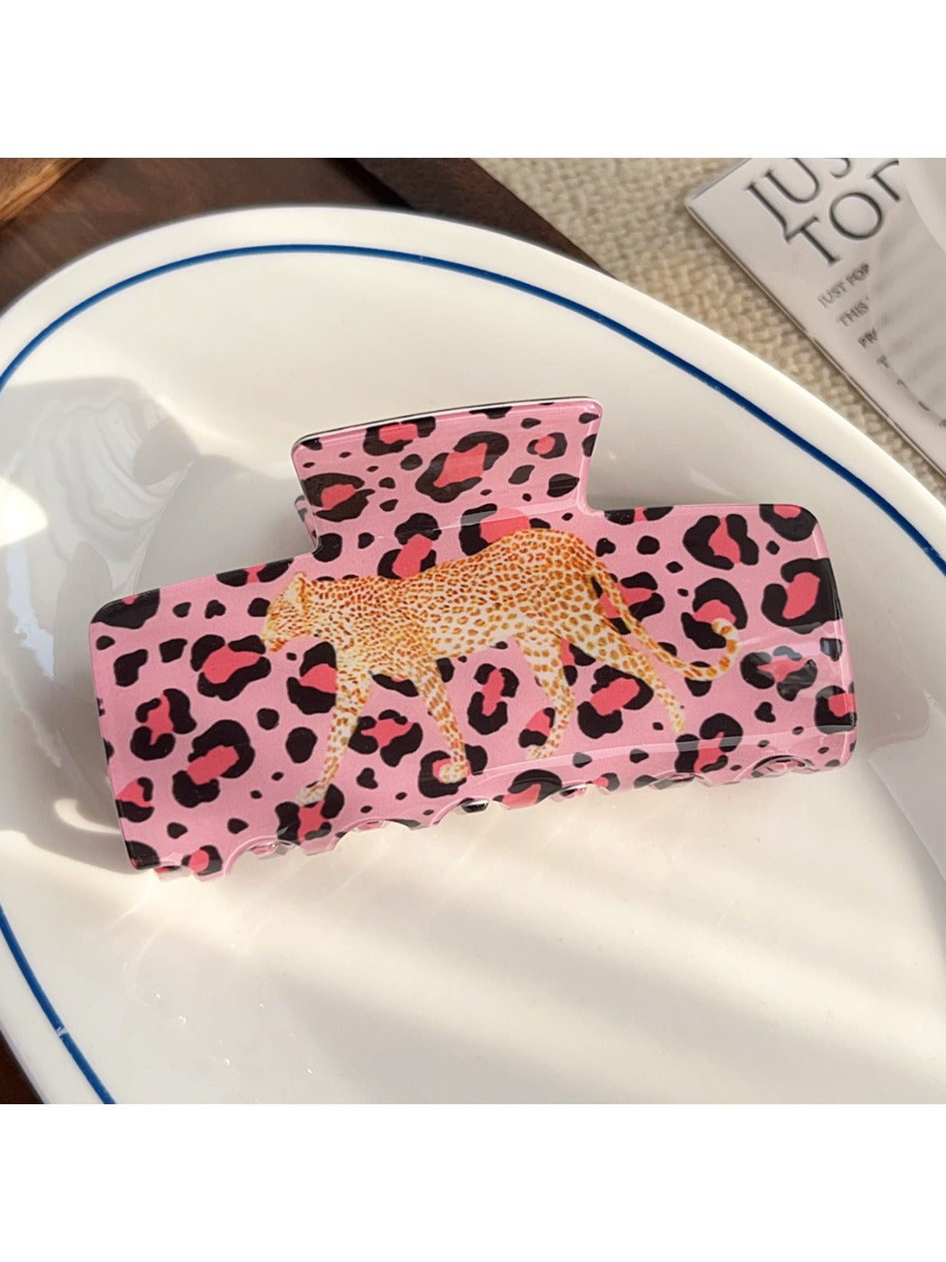 Beau - Leopard Pattern Print Hair Clip