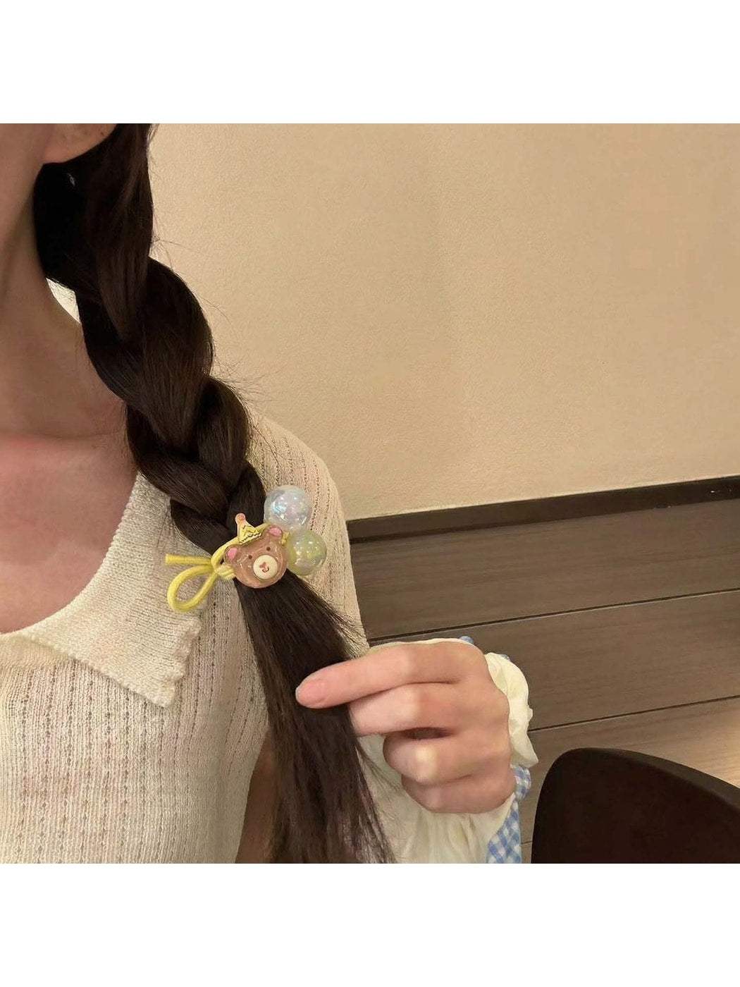 Gifty - Cartoon Double Bead Animal Shape Hair Tie