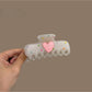 Beau - Sweet Style Heart Detail Polka Dot Claw Clip